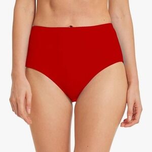 NWT Micosuza Size 14 Red High Waist Retro Bikini Bottom
